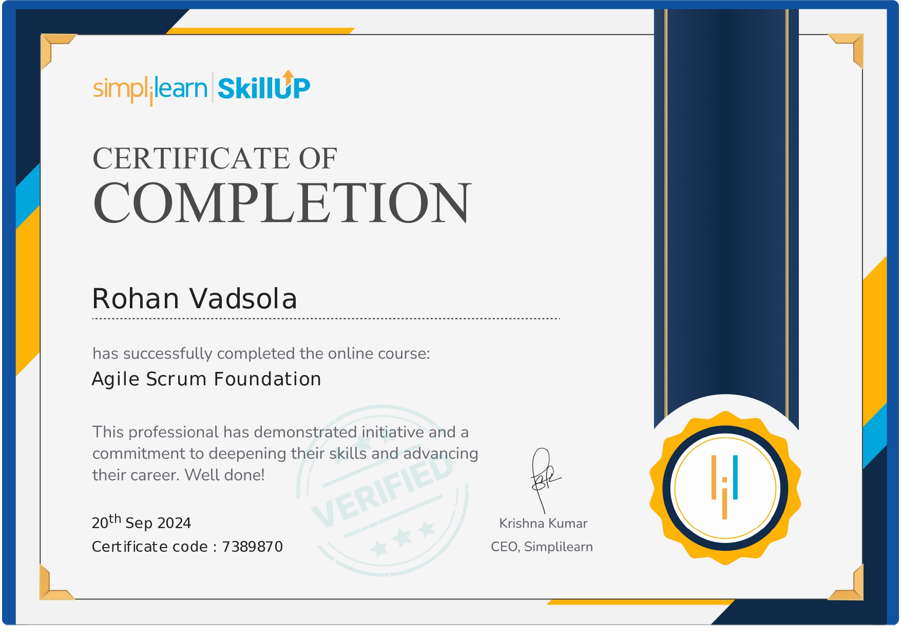 Agile Scrum Foundation