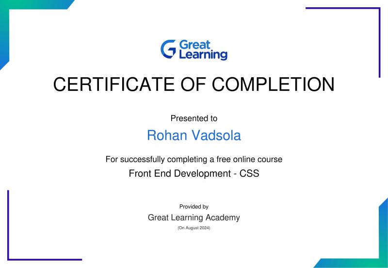 CSS Certificate